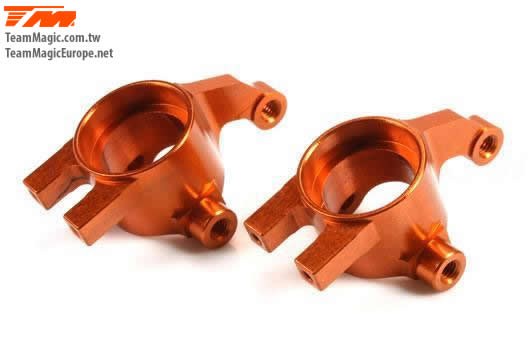 K Factory KF2156O Option Part - E4D-MF - Aluminum 7075 - Steering Block - Orange (2 pcs)