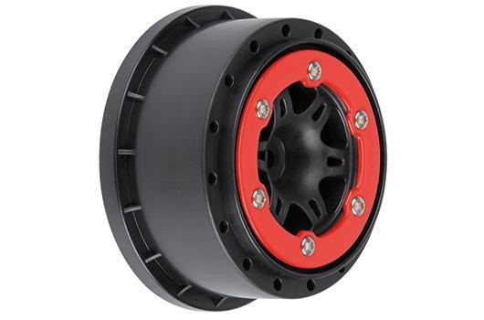 Pro-Line PRO271504 Wheels - 1:10 Short Course - 2.2":3.0" - Bead-Loc - Split Six - Red:Bla