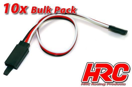Pro-Line HRC9231CLB Servo Extension Cable - with Clip - Male:Female - FUT - 20cm Long - BULK 10 pcs