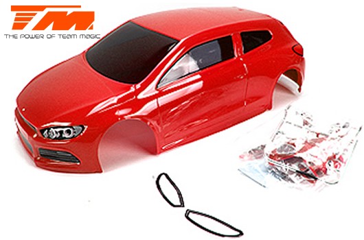 Team Magic TM503368RA Body - 1:10 Touring : Drift - 195mm - Painted - no holes - SRC Red