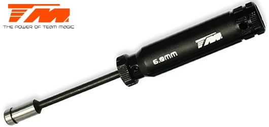 Team Magic TM117014 Tool - Socket Driver - Team Magic Black HC - 6mm