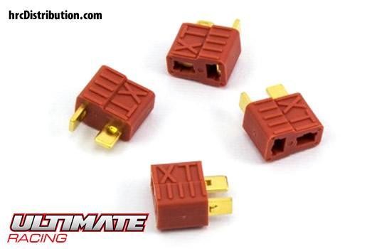 Ultimate Racing UR46201 Connector - Gold - Dean Plug - Female (4 pcs)