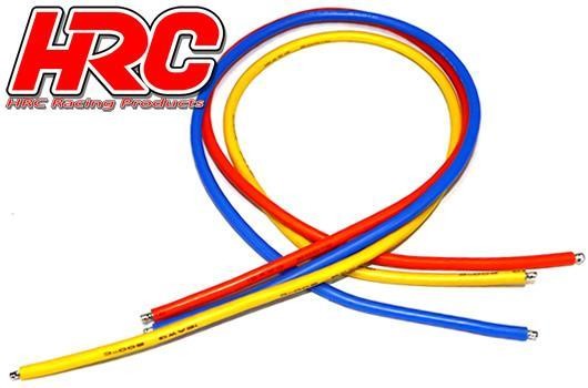 Pro-Line HRC9512E Cable - 12 AWG : 3.3mm2 - Silver (680 x 0.08) - Blue : Orange : Yellow (50cm each)