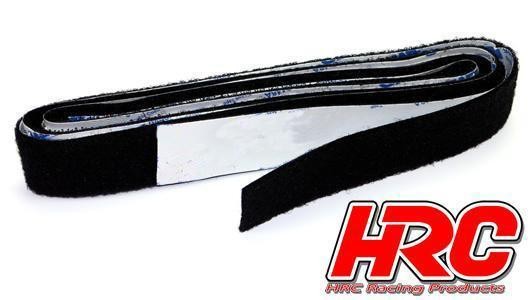HRC Racing HRC5042BK3 Hook and Loop Fastener - Self Adhesive - 30x1000mm - Black (1 pair)