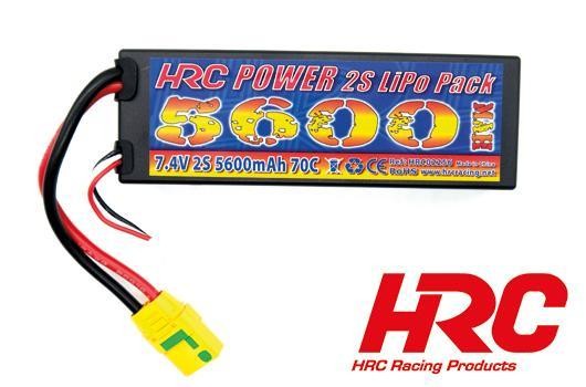HRC Racing HRC02256X Battery - LiPo 2S - 7.4V 5600mAh 70C - Hard Case - XT90AS 46.5*25*138.5mm