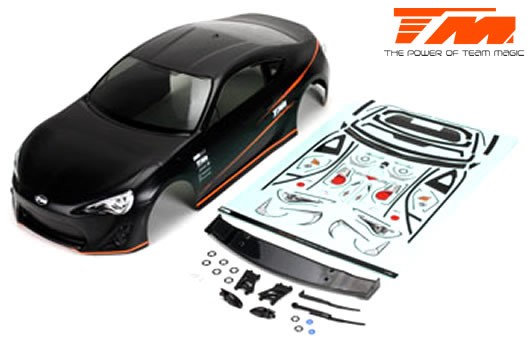 Team Magic TM503393BKA Body - 1:10 Touring : Drift - 190mm - Painted - no holes - T86 Black