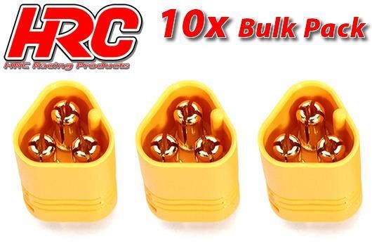 Pro-Line HRC9021M10 Connector - MT60 Triple - Male (10 pcs) - Gold