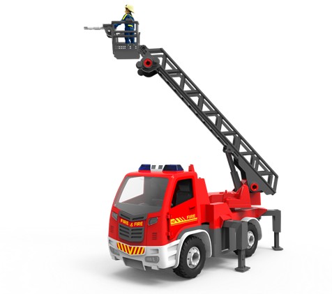 Revell 90.00823 Junior Kit Feuerwehr mit Drehleiter und Figur