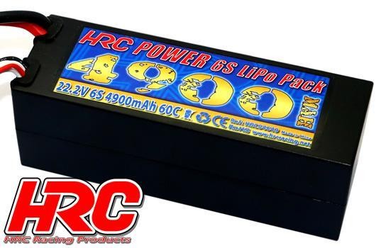 HRC Racing HRC04649D Battery - LiPo 6S - 22.2V 4900mAh 60C:110C - Hard Case - Ultra-T Plug 138x46x48