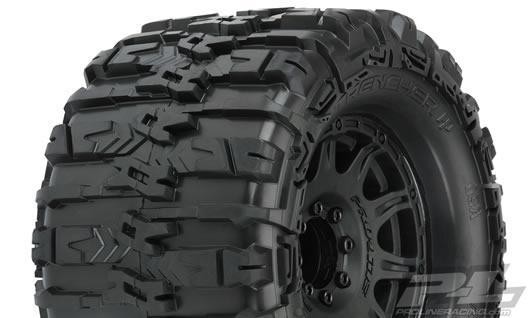 Pro-Line PRO1015510 Tires - Monster Truck - mounted - Raid Black wheels - 17mm 8x32 Removable Hex -