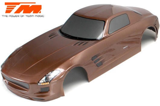 Team Magic TM503326BNA Body - 1:10 Touring : Drift - 190mm - Painted - no holes - SLS Brown