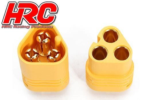 Pro-Line HRC9021P Connector - MT60 Triple - 1 pair (1 Male & 1 female) - Gold
