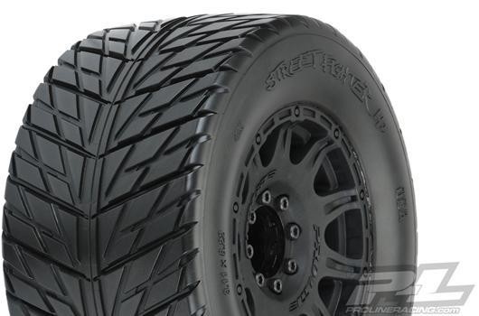 Pro-Line PRO1016710 Tires - Monster Truck - mounted - Raid Black wheels - 8x32 17mm Removable Hex -