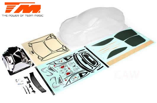 Team Magic TM503393C Body - 1:10 Touring : Drift - 190mm - Clear - T86