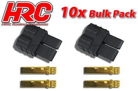 Pro-Line HRC9042B Connector - TRX - Male (10 pcs) - Gold