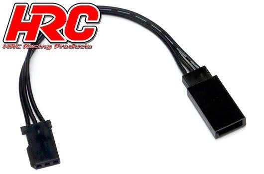 Pro-Line HRC9230K Servo Extension Cable - Male:Female - (FUT) - 10cm Long - Black:Black:Black