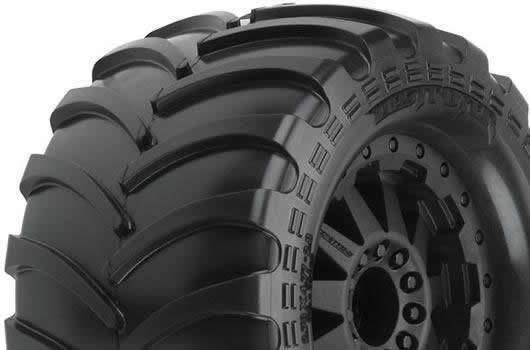 Pro-Line PRO1012914 Tires - 1:10 Truck - 2.8" - mounted - F-11 Black Wheels - 12mm Hex - Destro