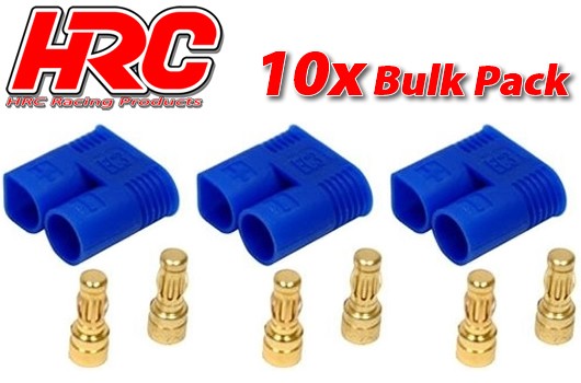Pro-Line HRC9052B Connector - EC3 - Male (10 pcs) - Gold