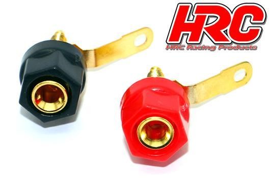 Pro-Line HRC9004B Connector - 4.0mm - Box Output Style - Female (2 pcs) - Gold
