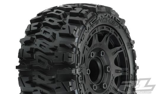 Pro-Line PRO1015910 Tires - 1:10 Truck - 2.8" - mounted - Raid Black Wheels - 6x30 Hex - Trench