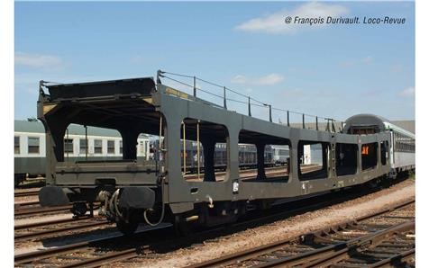 Arnold 02.HN4348 SNCF 2 Autotransportwagen DD DEV 66 DEV grün Ep VI