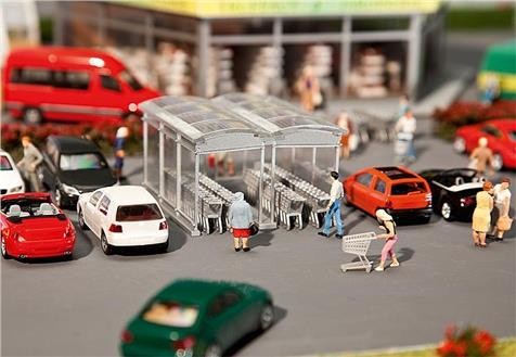 Faller 01.180606 Moderner Einkaufswagen-Unterstand