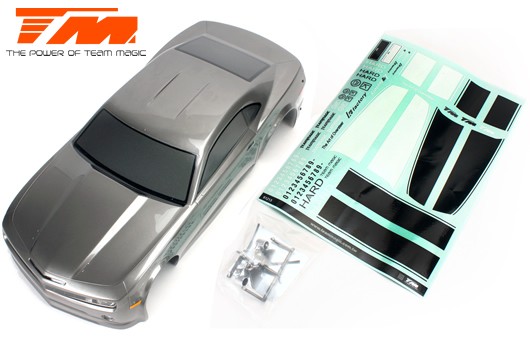 Team Magic TM503323MGA Body - 1:10 Touring : Drift - 195mm - Painted - no holes - CMR Metal Grey