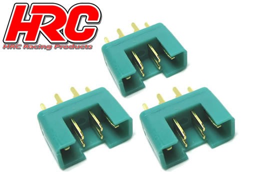 Pro-Line HRC9092A Connector - MPX - Male (3 pcs) - Gold