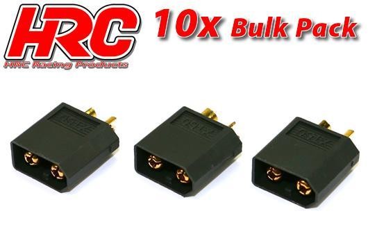 Pro-Line HRC9094KB Connector - Gold - XT60 BLACK - male (10 pcs)