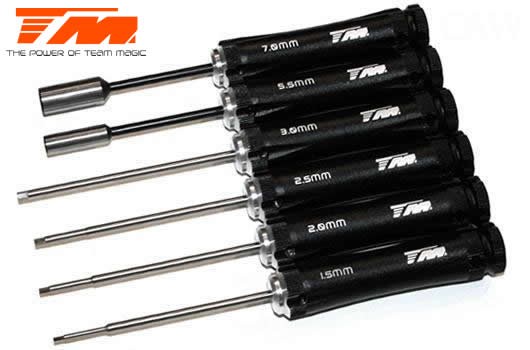 Team Magic TM117059 Tool Set - Team Magic Black Magic RC - Hex Wrench 1.5 : 2 : 2.5 : 3mm HEX screwd