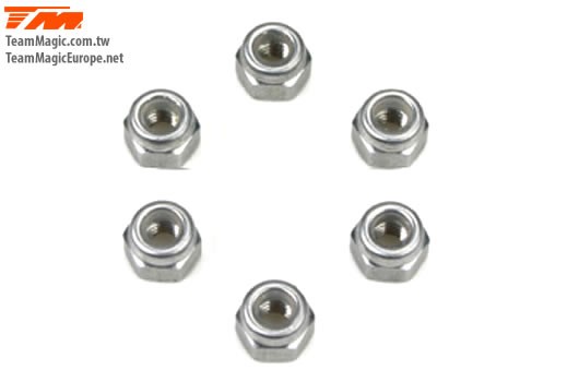 K Factory KF5114 Nuts - M3.5 nyloc - Aluminium (6 pcs)