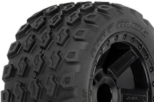 Pro-Line PRO117511 Tires - 1:10 Truck - 2.8" - mounted - Desperado Black Wheels - Dirt Hawg 2.8