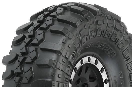 Pro-Line PRO119713 Tires - 1:10 Crawler - 1.9" - mounted - Impulse Black:Silver Wheels - Interc