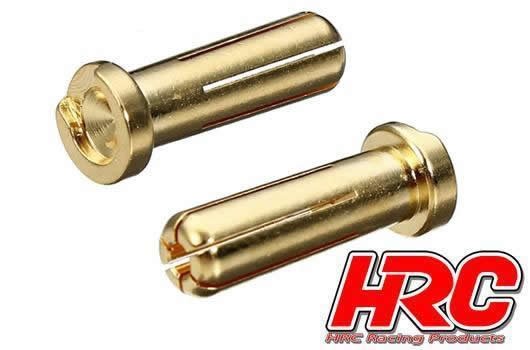 Pro-Line HRC9005L Connector - 5.0mm - Male Low Profile (2 pcs) - Gold