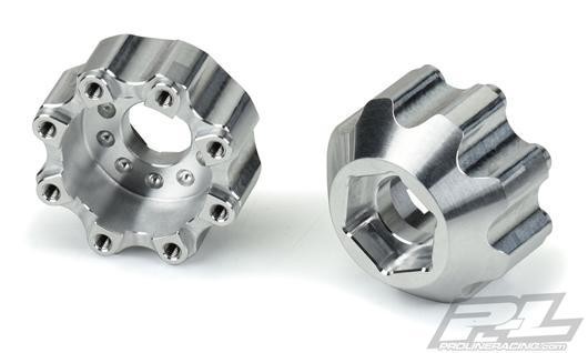 Pro-Line PRO635300 Wheel Adapters - 8x32 to 17mm 1:2" Offset Aluminum Hex Adapters