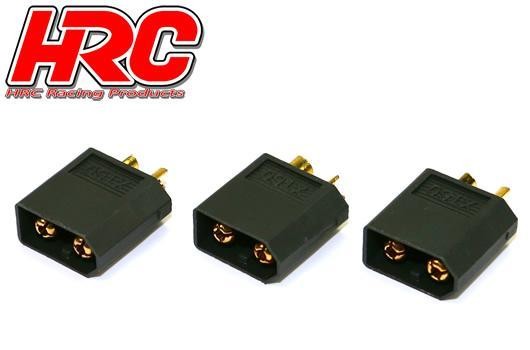 Pro-Line HRC9094KA Connector - Gold - XT60 BLACK - male (3 pcs)
