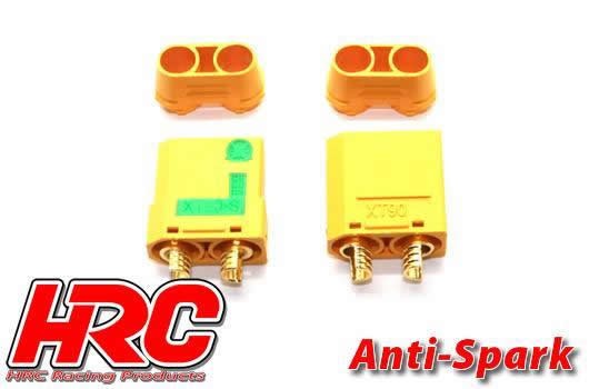 Pro-Line HRC9096S Connector - XT90 - Male & Female Anti-Spark (1 pc each) - Gold