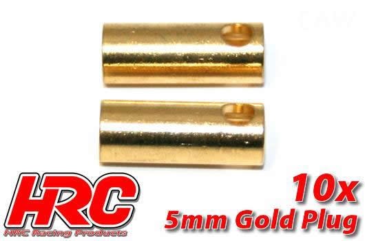 Pro-Line HRC9005F Connector - 5.0mm - Female (10 pcs) - Gold