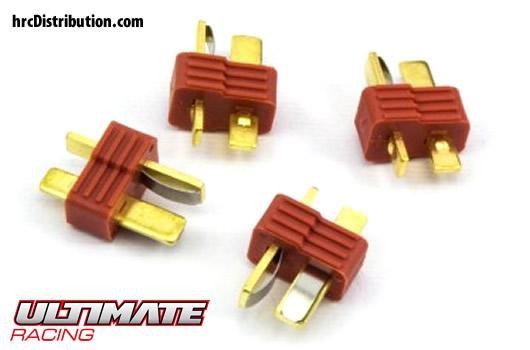 Ultimate Racing UR46202 Connector - Gold - Dean Plug - Male (4 pcs)