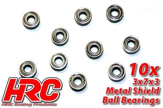 HRC Racing HRC1204 Ball Bearings - metric - 3x7x3mm (10 pcs)