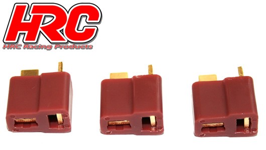 Pro-Line HRC9032A Connector - Ultra T Plug - Female (3 pcs) - Gold