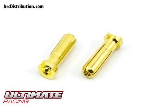 Ultimate Racing UR46110 Connector - Gold - 5.0mm - Male (2 pcs)