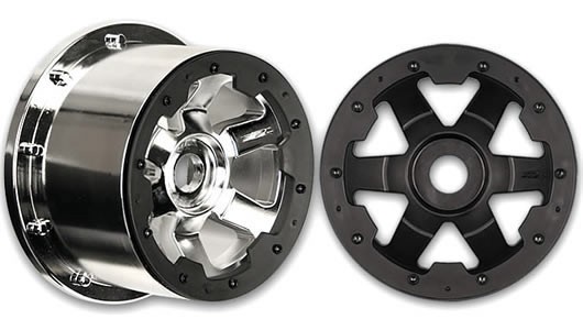 Pro-Line PRO270601 Wheels - 1:5 Buggy - Front - Desperado - Bead-Loc - Black:Chrome - for HPI Baja 5