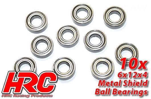 HRC Racing HRC1244 Ball Bearings - metric - 6x12x4mm (10 pcs)