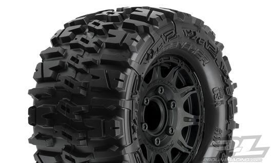 Pro-Line PRO117010 Tires - 1:10 Truck - 2.8" - mounted - Raid Black Wheels - 6x30 Hex - Trenche
