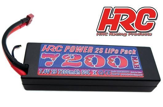 HRC Racing HRC02272D Battery - LiPo 2S - 7.4V 7200mAh 50C - RC Car - Hard Case - Ultra T 138.5mm*46.