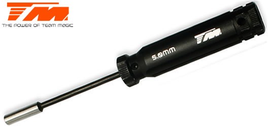 Team Magic TM117009 Tool - Socket Driver - Team Magic Black HC - 5mm