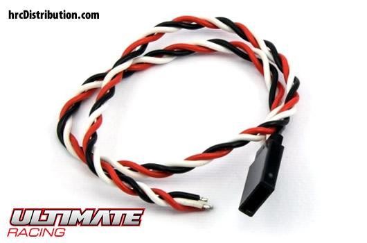 Ultimate Racing UR46135 Servo Cable - Twist - Futaba type - Male - 30cm Long