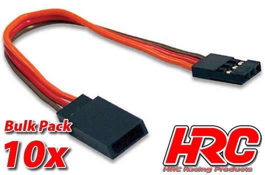 Pro-Line HRC9240B Servo Extension Cable - Male:Female - JR - 10cm Long - BULK 10 pcs