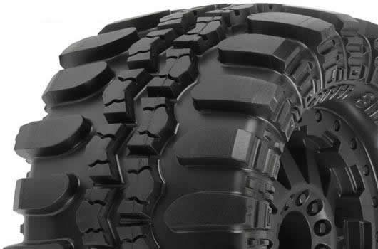 Pro-Line PRO1011014 Tires - 1:10 Truck - 2.8" - mounted - F-11 Black Wheels - 12mm Hex - Interc
